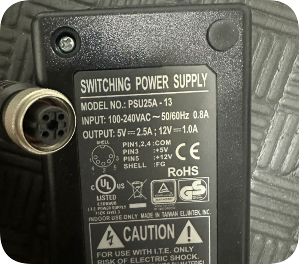 *Brand NEW* ELJINTEK INC PSU25A-13 25W Multi-Output Power Adapter for Industrial Scanning Instruments, 5V 2.5A